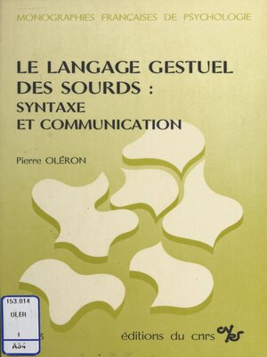 cover image of Le langage gestuel des sourds